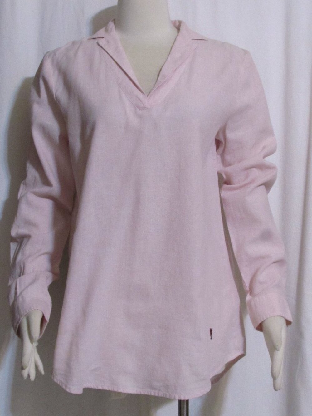 NEW Womens Ladies PINCH by COLE HAAN Pink Long Sleeve Top Shirt L Orig $100